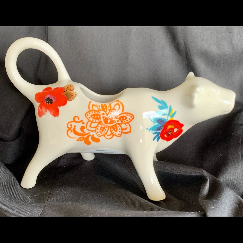 The Pioneer Woman Cow Creamer Timeless Floral Flea Market Country Charm Farm.NWT